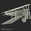 british wwi biplane fighter 3d model