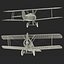 british wwi biplane fighter 3d model