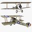british wwi biplane fighter 3d model