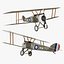 british wwi biplane fighter 3d model