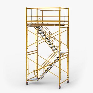 3D Rolling Stair Tower GameReady LODs
