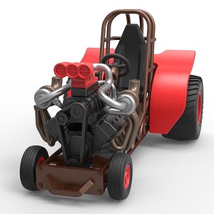 Diecast Mini Rod pulling tractor 7 Scale 1 to 25 model