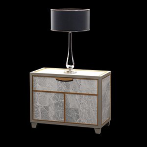 bedside table lamp 3d model