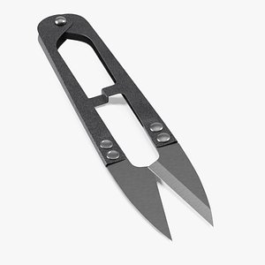 3D Thread Snips Spring Action Steel Gray model