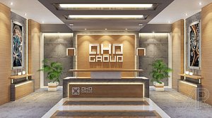Contemporary Office Reception Lobby