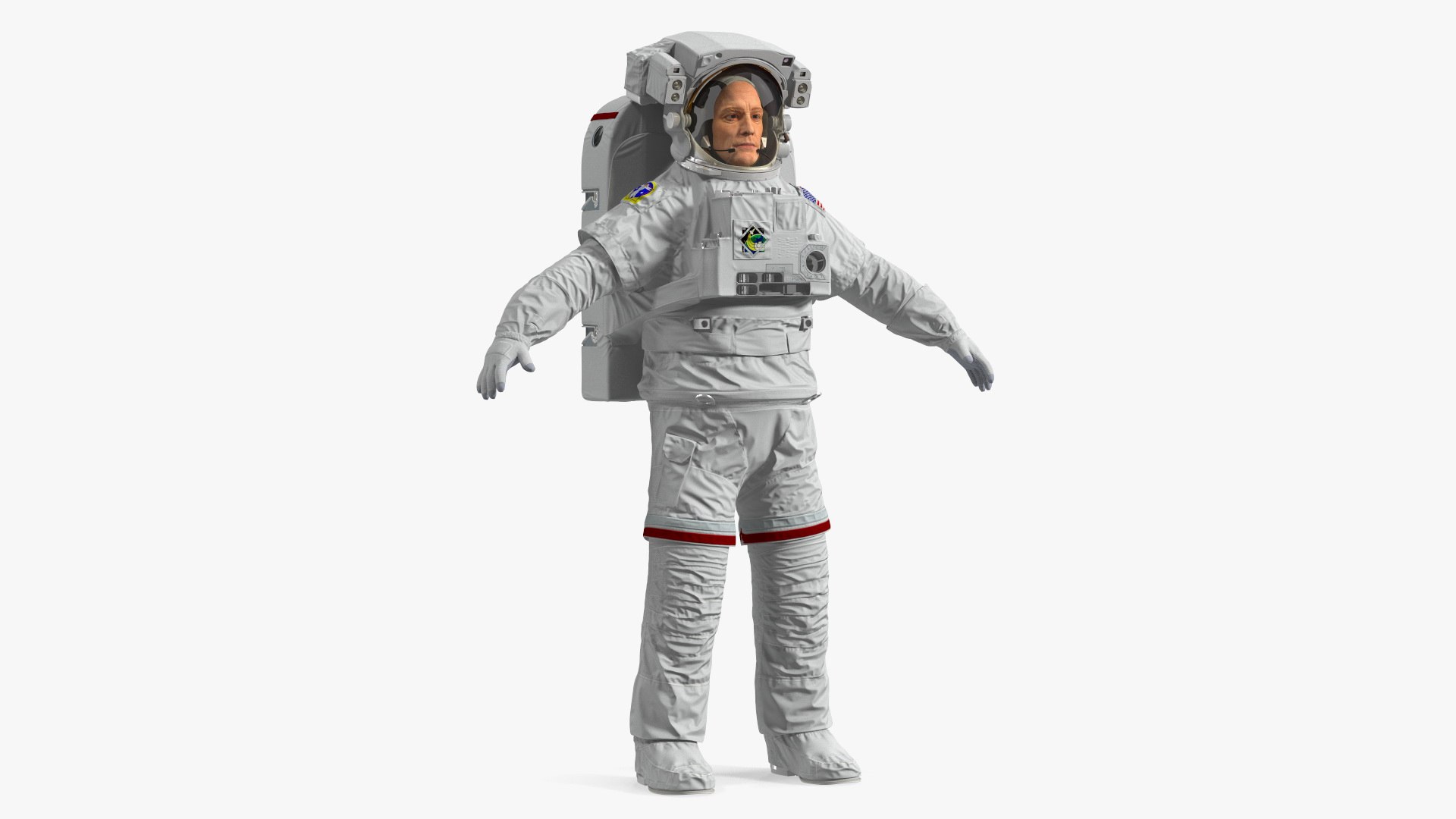 Astronaut Wearing Extravehicular Mobility Unit 3D model preview