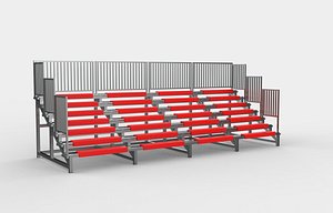 3D Bleacher 03 3D model