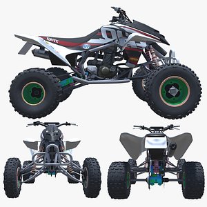 010-Dakumoto 400-Quad-Bike-Quad-ATV-Bike-low poly game ready 3d model 3D