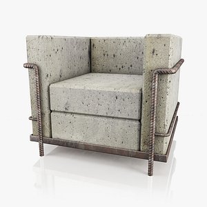 chair concrete 3D model