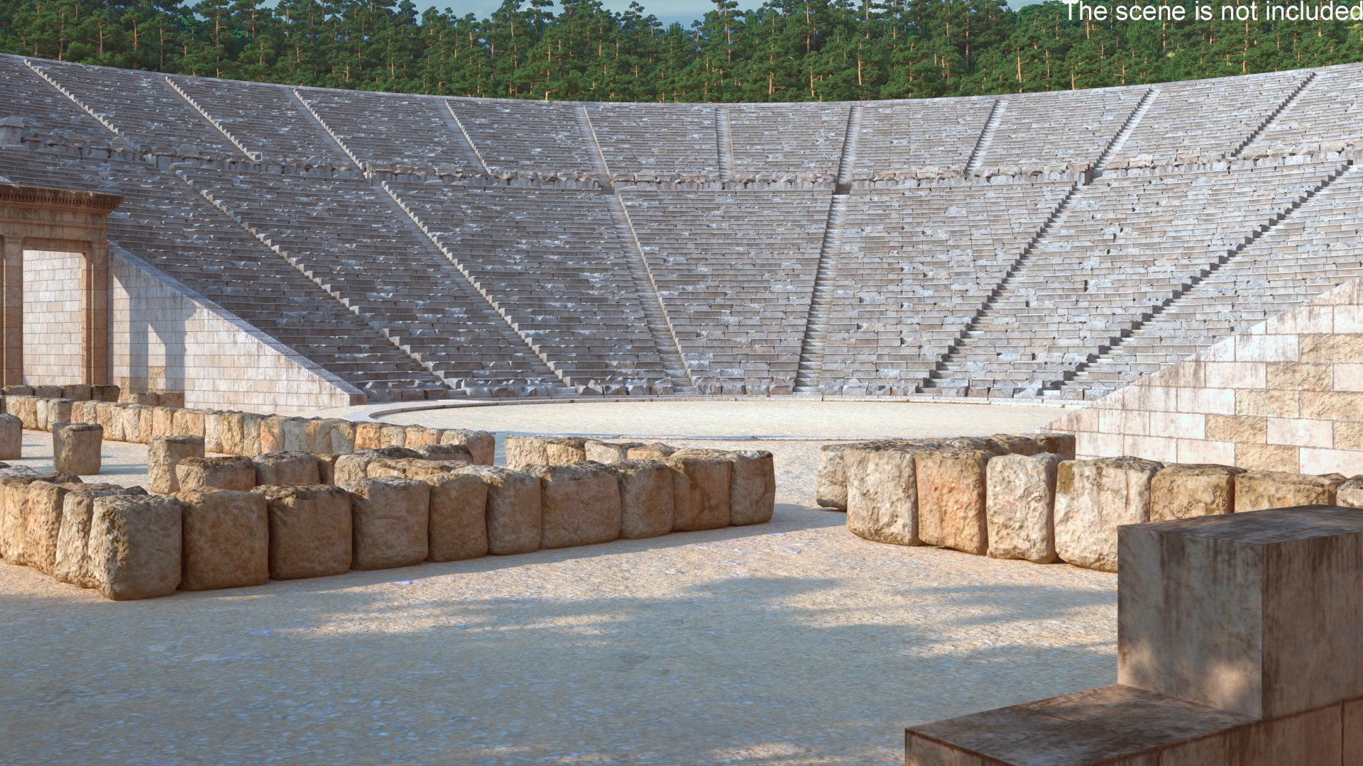 3D Model Ancient Amphitheater Of Epidaurus - TurboSquid 2283338