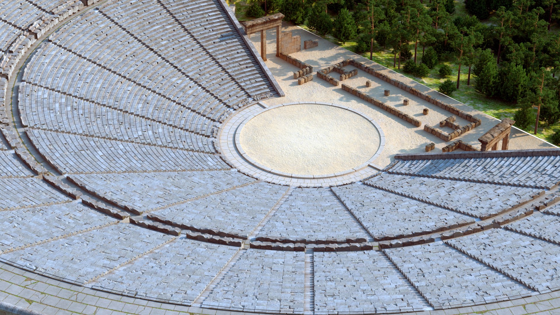 3D Model Ancient Amphitheater Of Epidaurus - TurboSquid 2283338