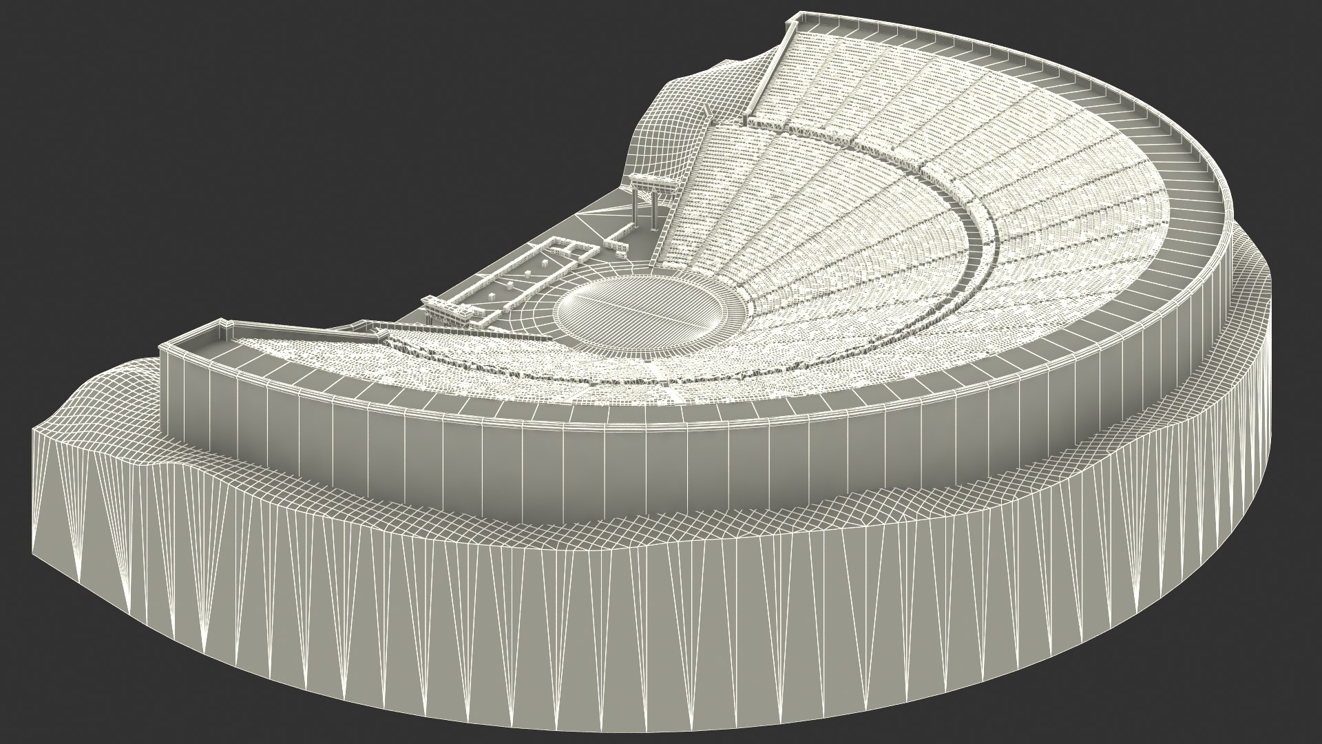 3D Model Ancient Amphitheater Of Epidaurus - TurboSquid 2283338