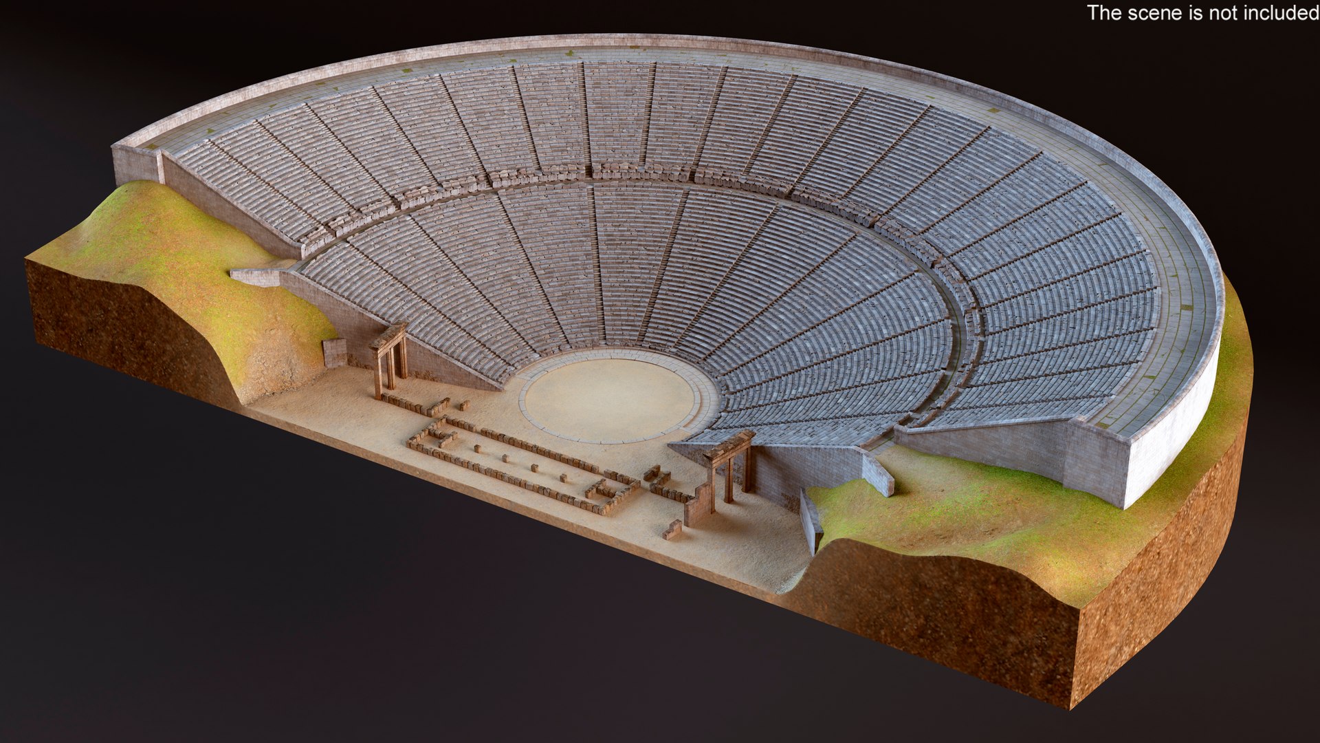 3D Model Ancient Amphitheater Of Epidaurus - TurboSquid 2283338