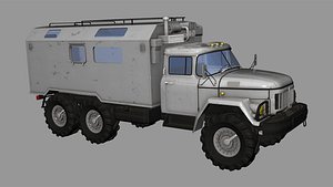 3D ZIL 131 KUNG white