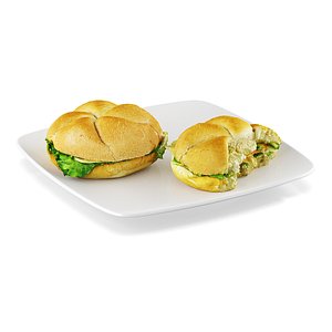 sandwiches kaiser roll 3d x