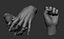 3D Female hand poses model