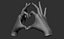3D Female hand poses model