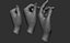 3D Female hand poses model