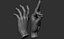 3D Female hand poses model