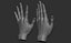 3D Female hand poses model