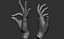 3D Female hand poses model