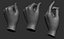 3D Female hand poses model