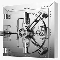 Detailed Bank Vault Door