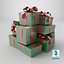 Present Gift Boxes Green model