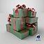 Present Gift Boxes Green model