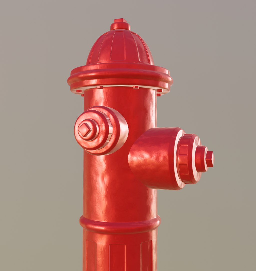 3D Red Hydrant Model - TurboSquid 1482239