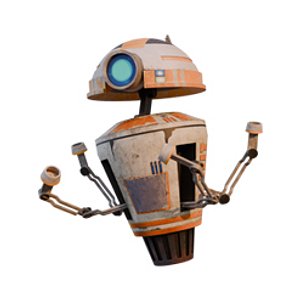 3D Star Wars Droide Training model