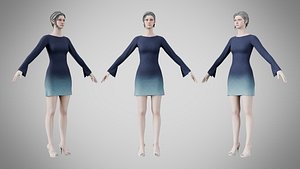 3D Dress 51 Yankees Blue With Design