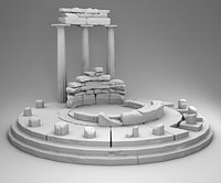 Delphi museum ruins