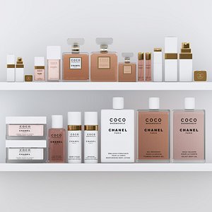 Coco Mademoiselle Perfume Set 3D TurboSquid 1906985