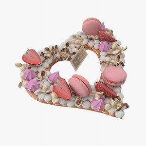 3D pie valentines cake model