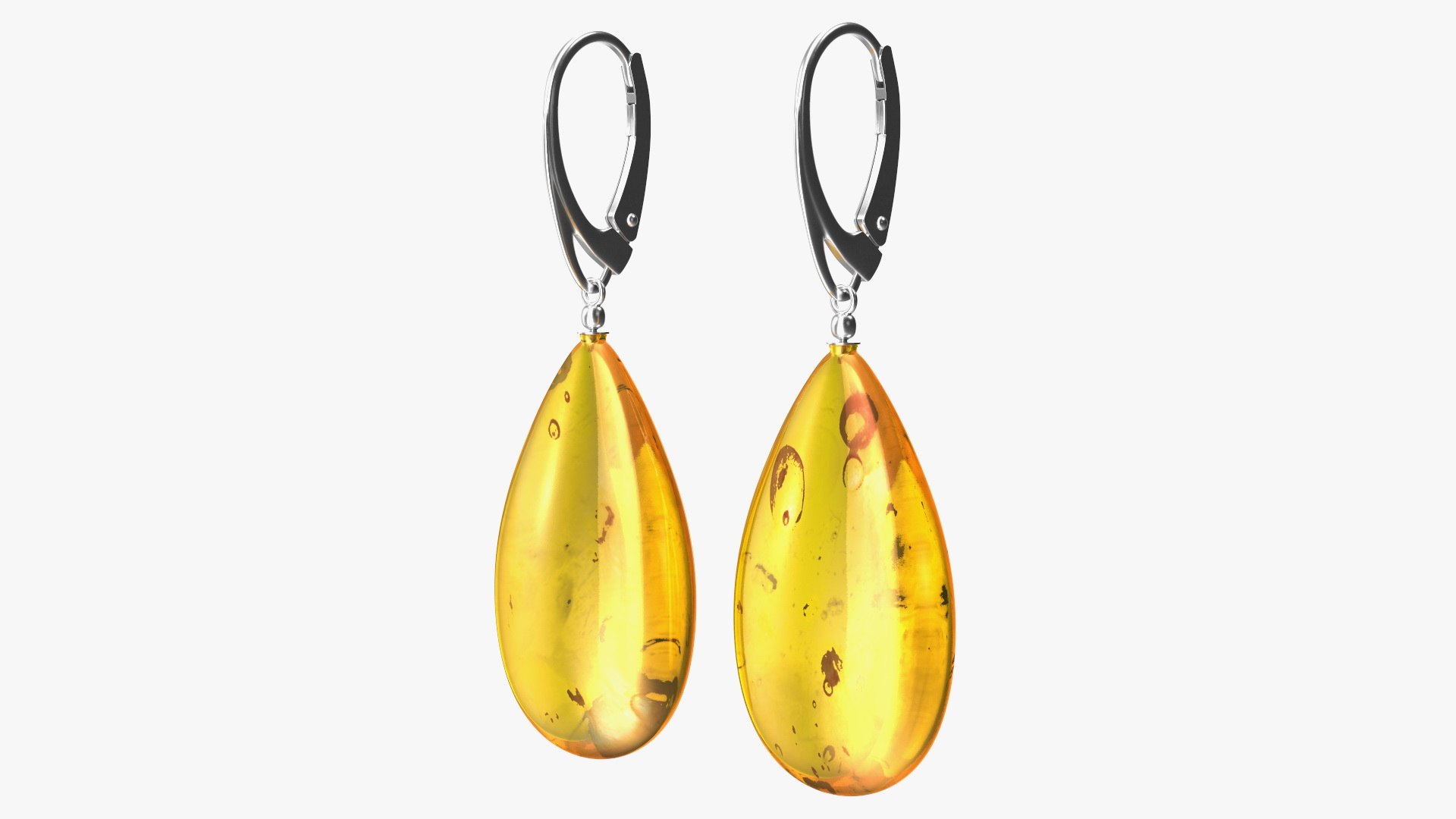 Amber Earring 3D model preview