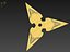 Overwatch OW Genji Nihon Skin Shuriken accesorio de cosplay