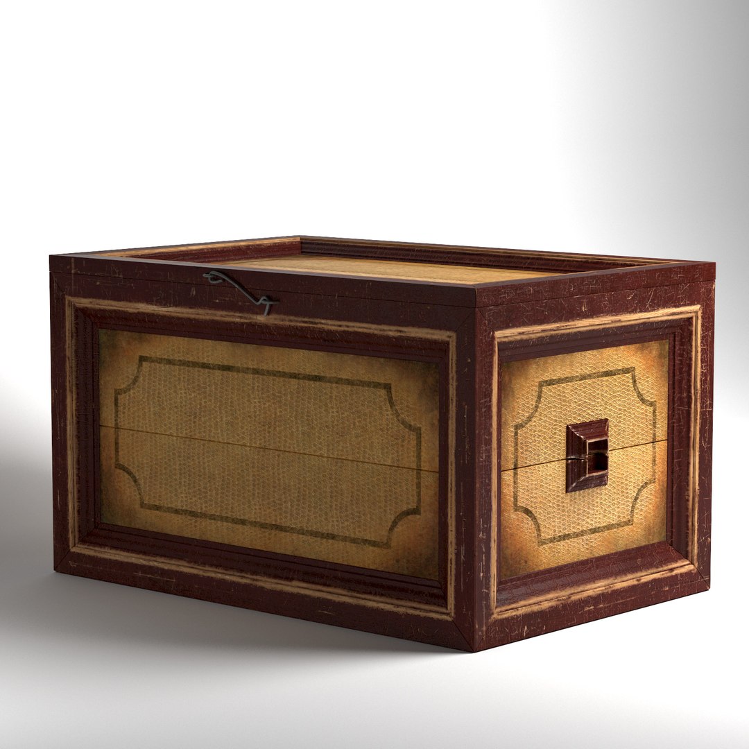 Table Box Old 3d Model