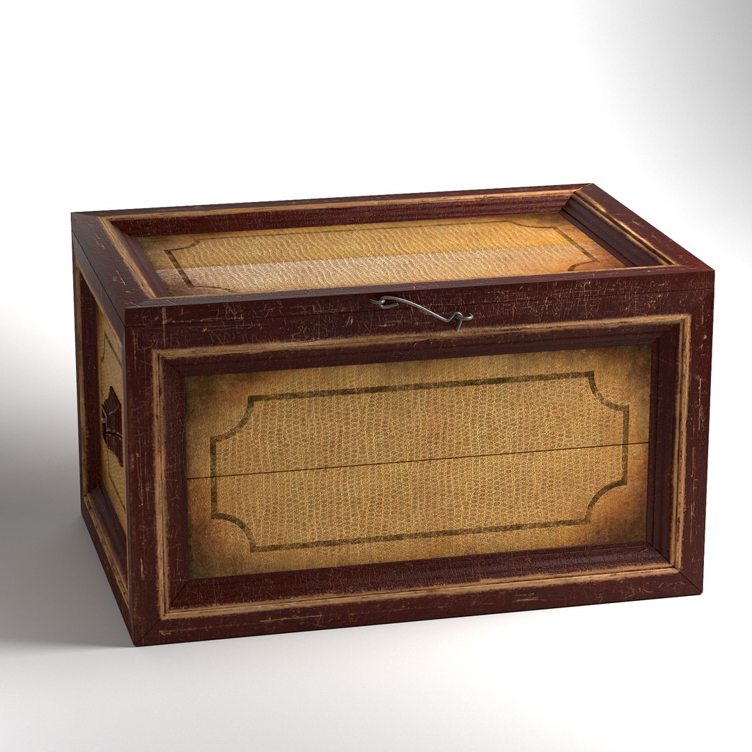 Table Box Old 3d Model