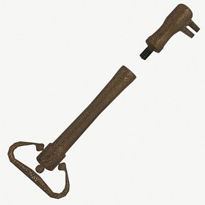 Two-part key 3D model