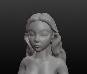 3D model creature character mermaid
