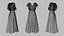 Vestido 45 Terciopelo Ciruela Con Diseño
