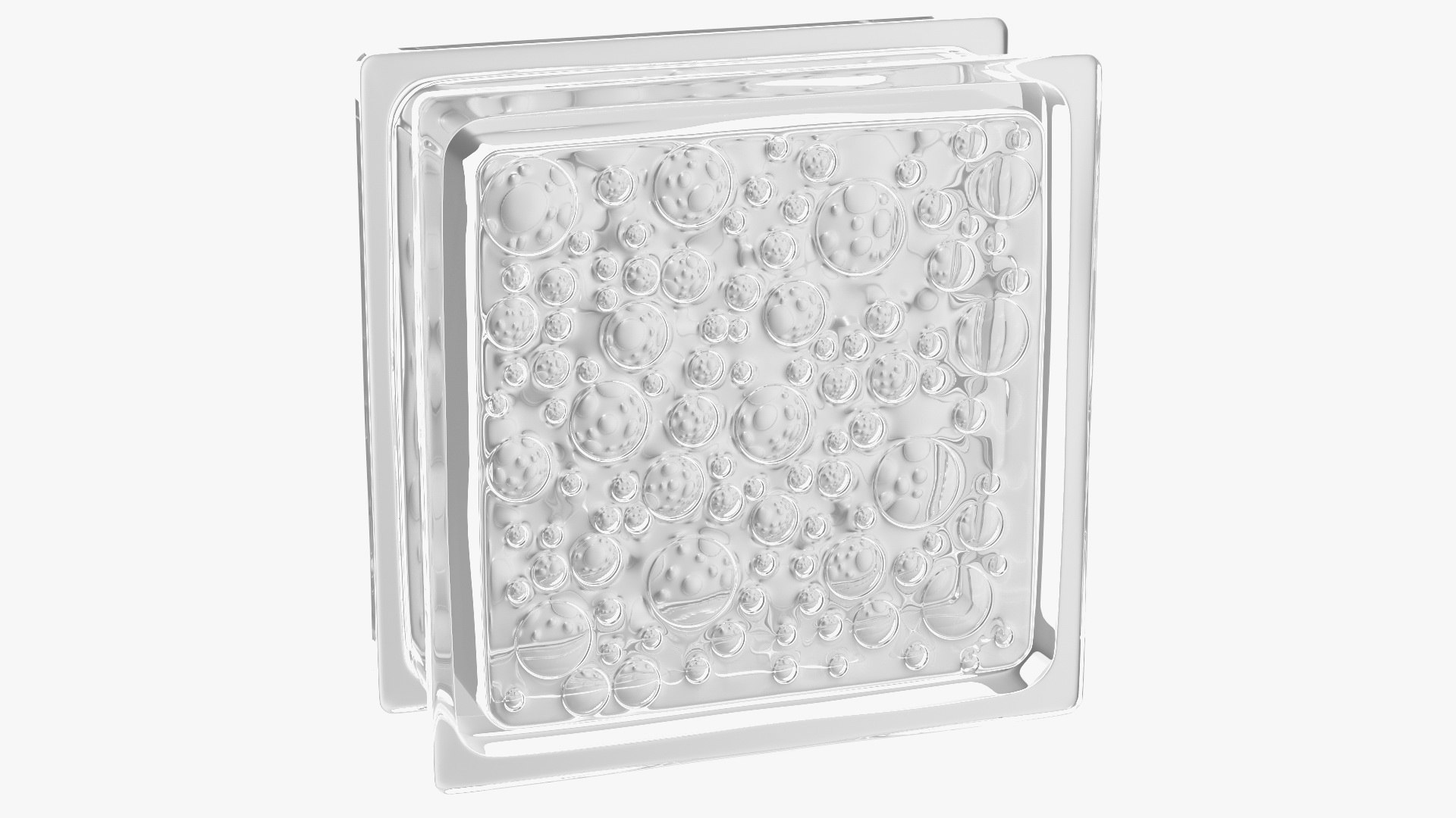 3D Clear Bubbles Glass Block model TurboSquid 1830834