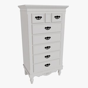 Tall chest of drawers with a secret drawer Marseille 3D model