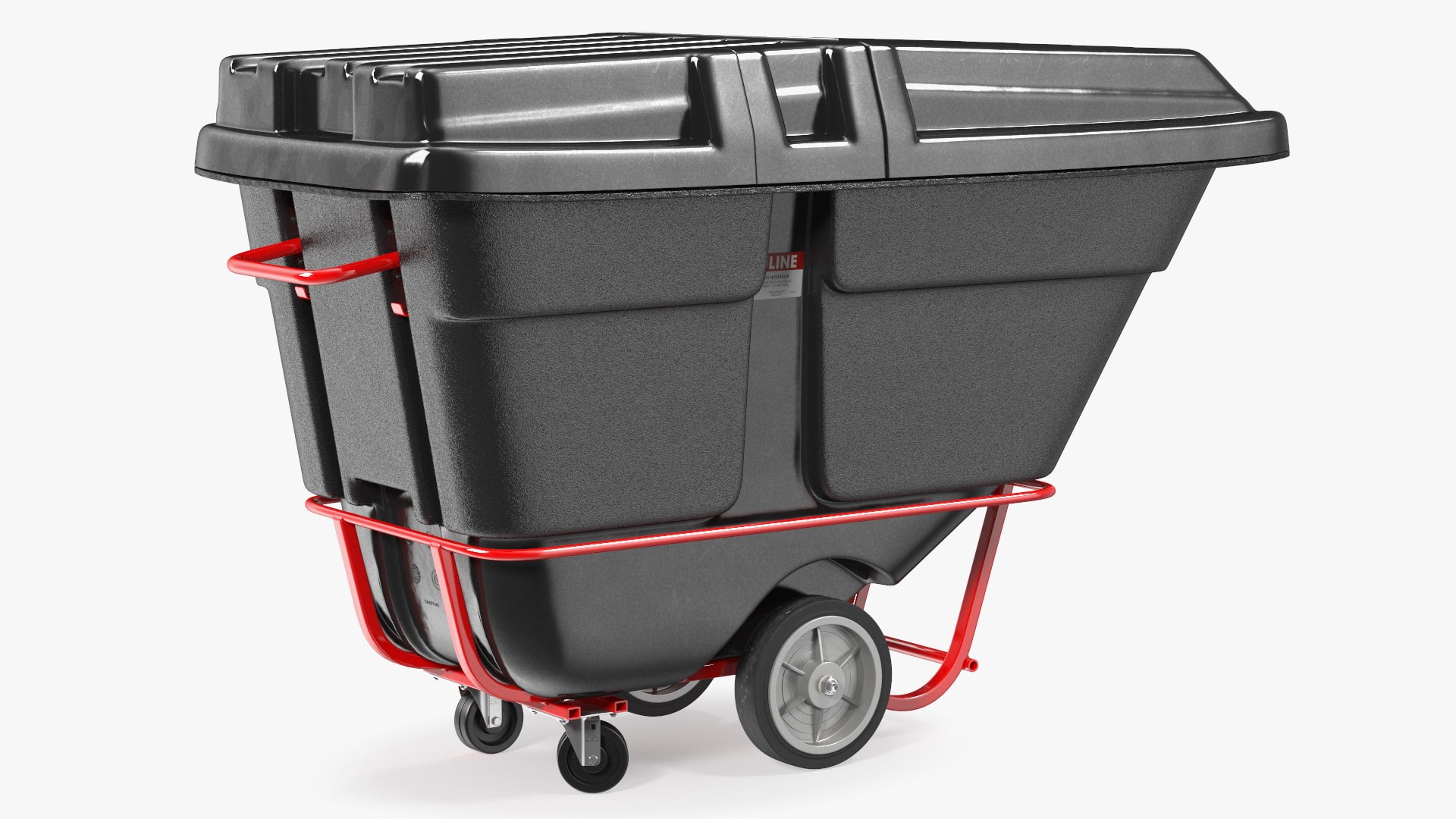 Industrial Uline Tilt Truck Black 3D model preview