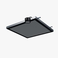 Square Ceiling Panel with Bored Clips and Wired Secondary Spot
