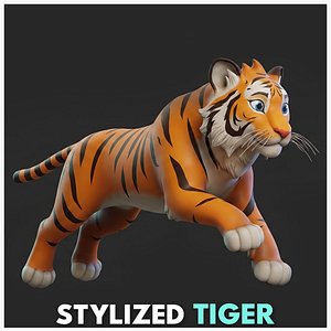 3D Stylized Tiger model