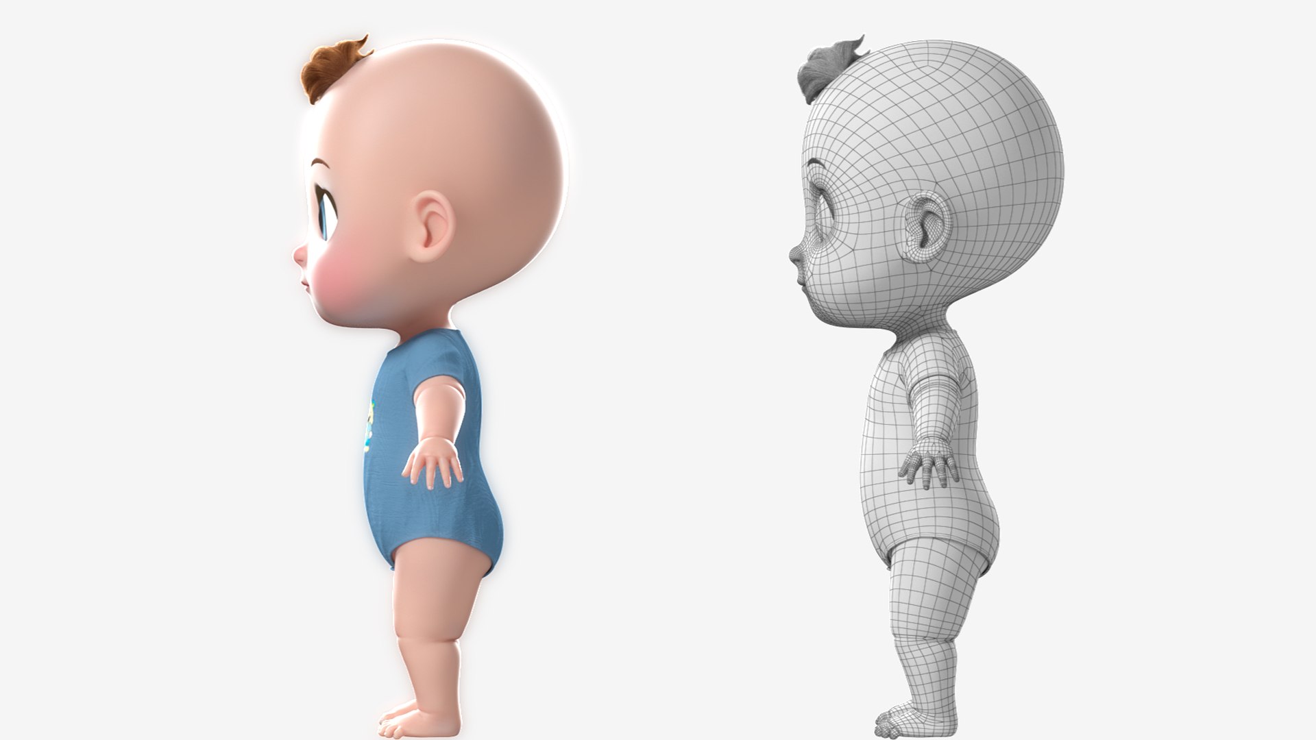 3D Model Cartoon Baby NoRig - TurboSquid 2198068