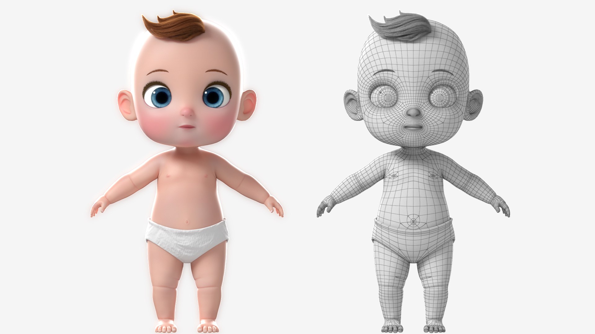 3D Model Cartoon Baby NoRig - TurboSquid 2198068