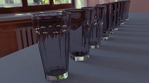 3D glass model